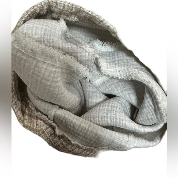 Shorts for Women High Waist Plaid Pattern Tweed Wide Leg Shorts Size M - Picture 3 of 8